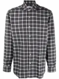 Barba plaid-check print shirt - Grey