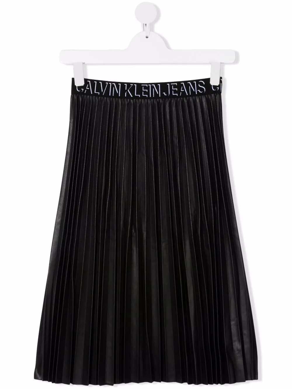 Calvin Klein Kids плиссированная юбка из искусственной кожи