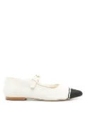 Sarah Chofakian Elizabeth colour-block ballerina shoes - White