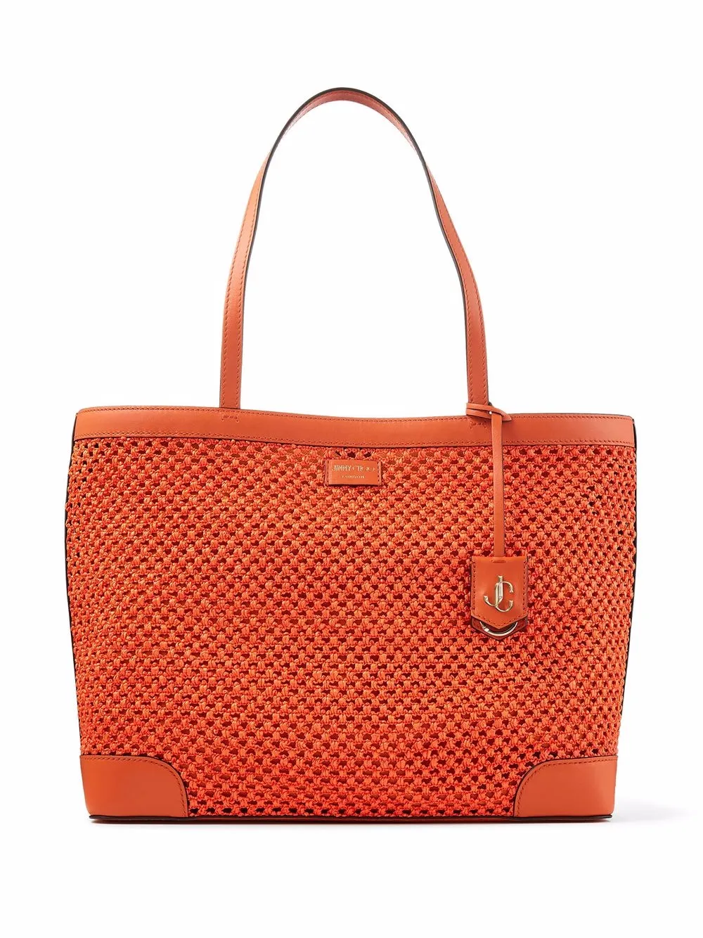 

Jimmy Choo tote Nine2Five con parche del logo - Naranja