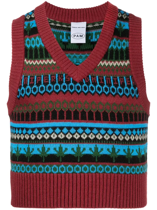 fair isle knitted vest