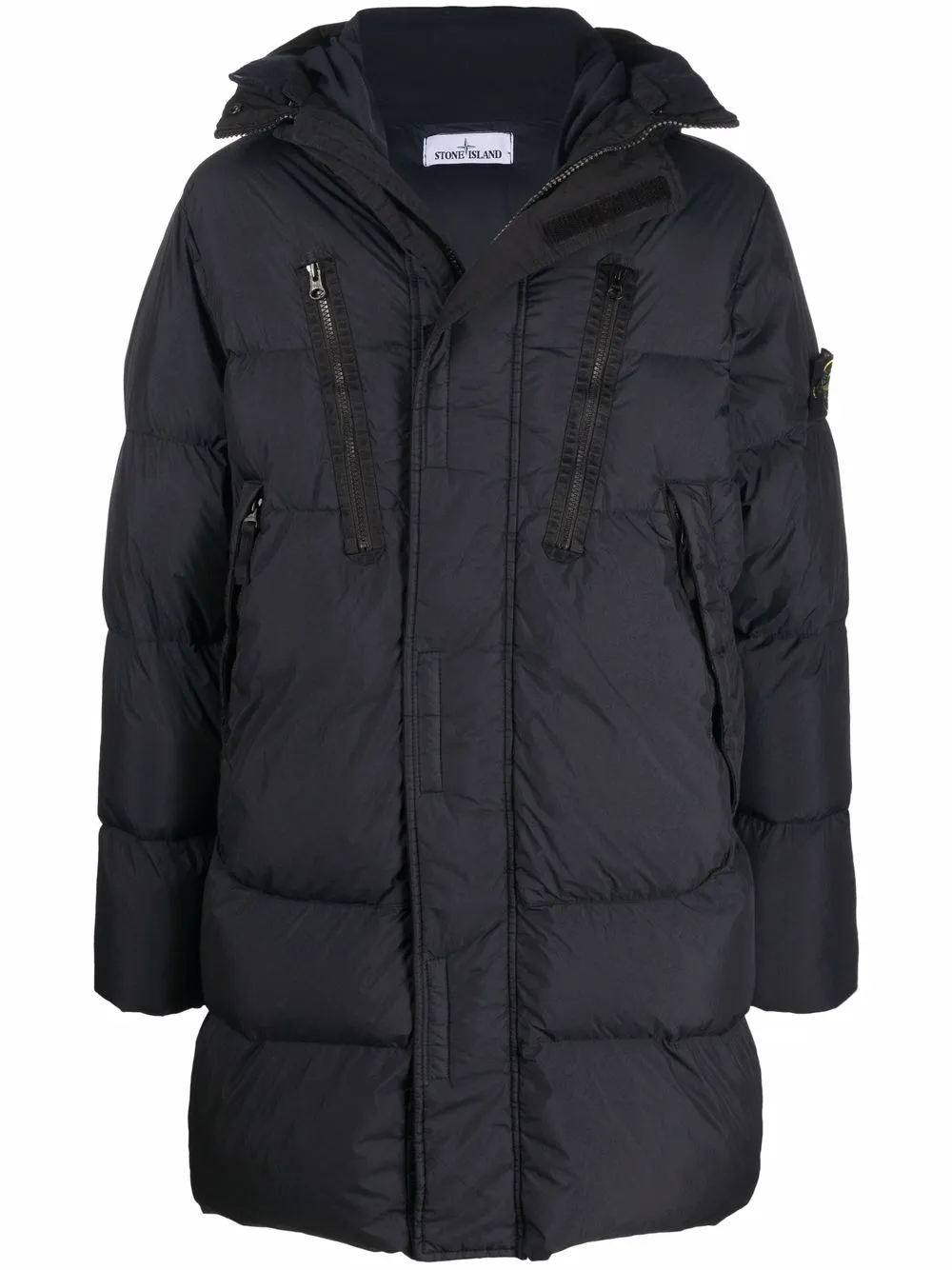 фото Stone island пуховик с капюшоном