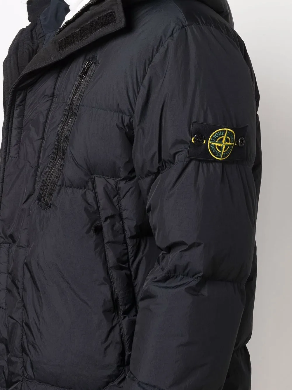 фото Stone island пуховик с капюшоном