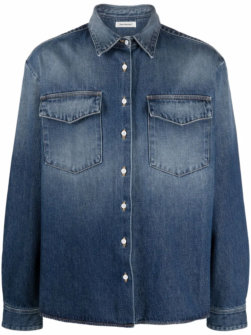 

There Was One camisa de mezclilla con botones - Azul