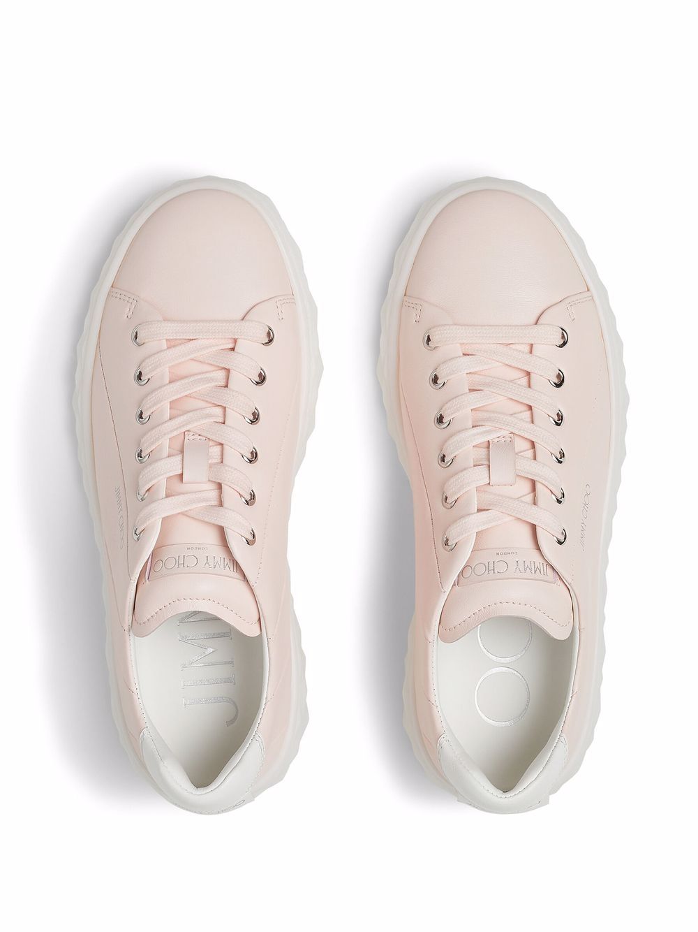 Jimmy Choo Diamond Light logo-patch sneakers Pink