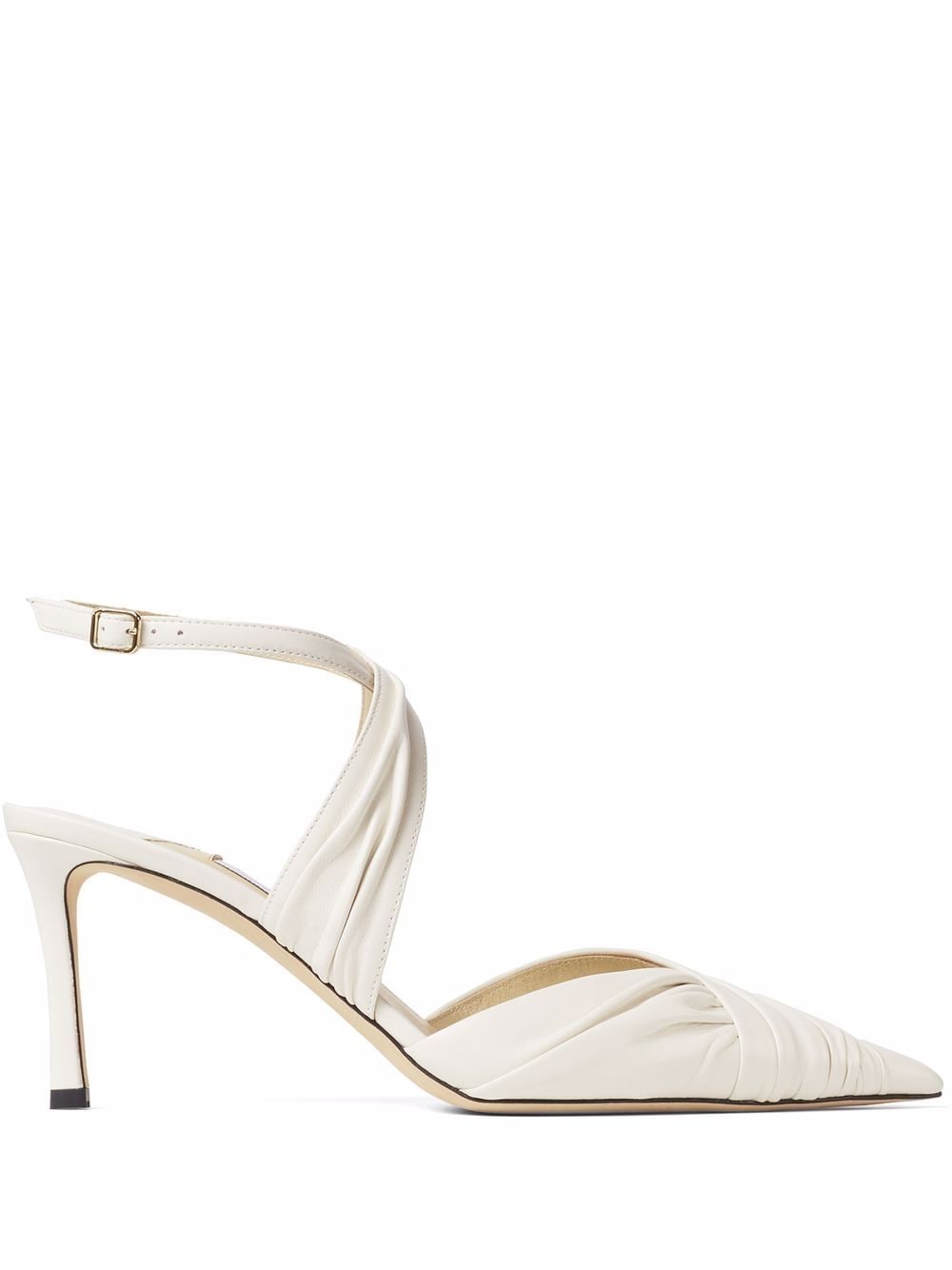 

Jimmy Choo zapatillas Basil tacón de 75mm - Blanco