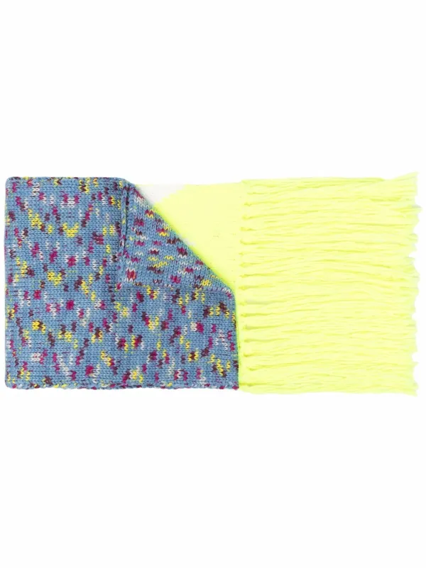 Missoni Zigzag Knitted Scarf in Blue