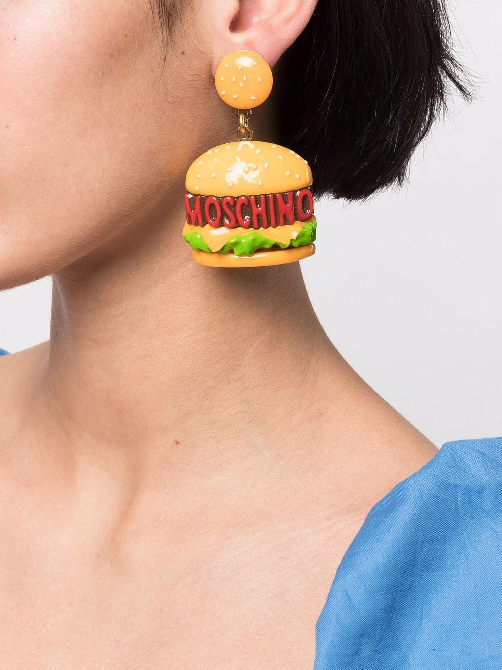 фото Moschino серьги-клипсы