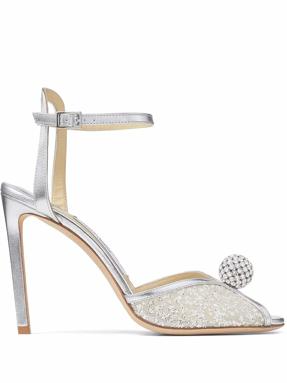 

Jimmy Choo Sacora 100mm heeled sandals - Silver