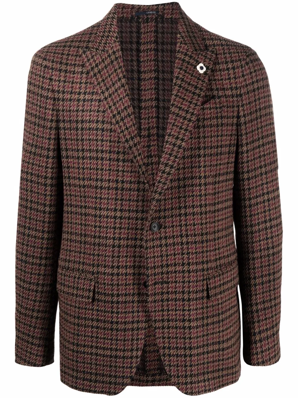 

Lardini blazer con motivo de cuadros - Marrón