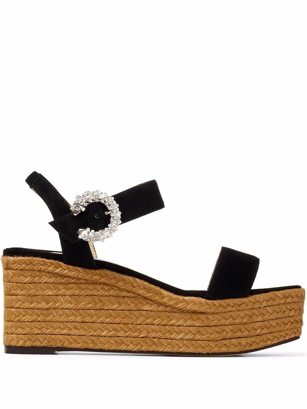 

Jimmy Choo sandalias Mirabelle con cuña de 70mm - Negro