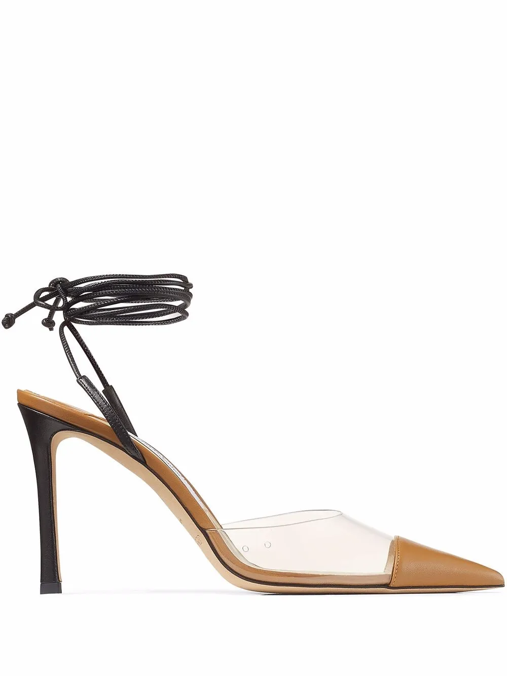 Jimmy Choo Farley 95mm transparent pumps Brown