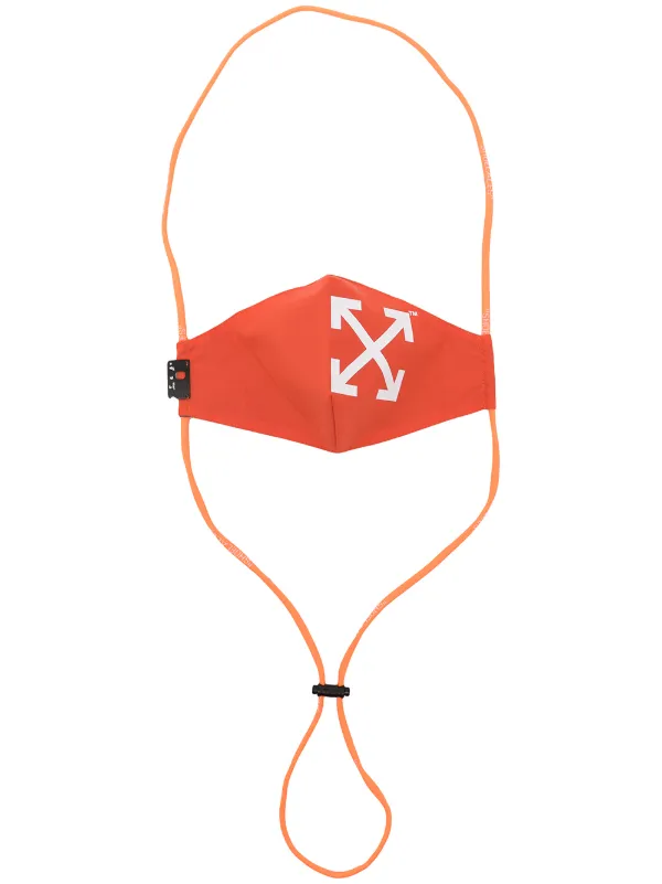 Off-White Cubrebocas Con Estampado Arrows Naranja FARFETCH DO