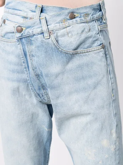 R13 crossover straight-leg jeans blue 