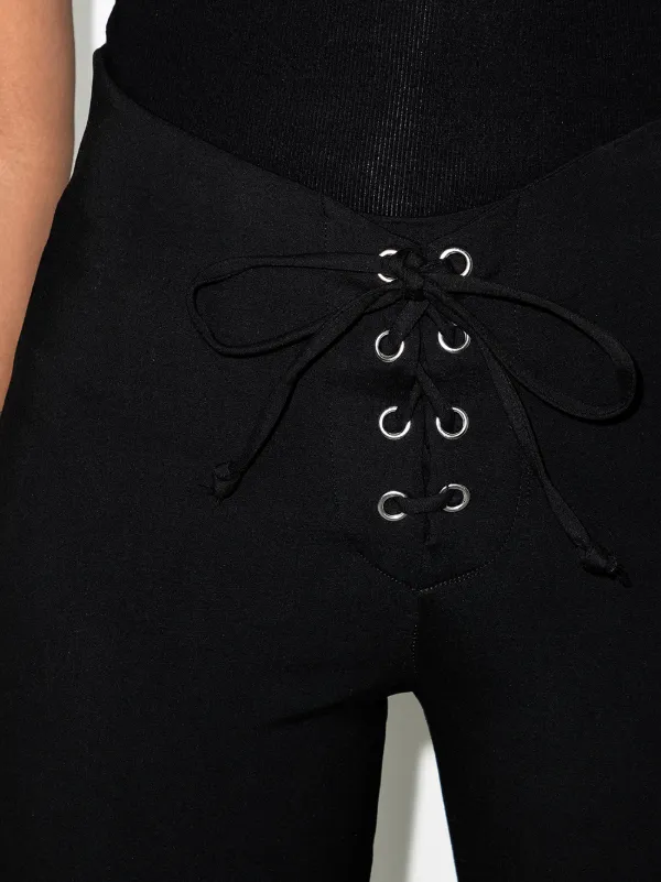 Reformation lace-up flared trousers 