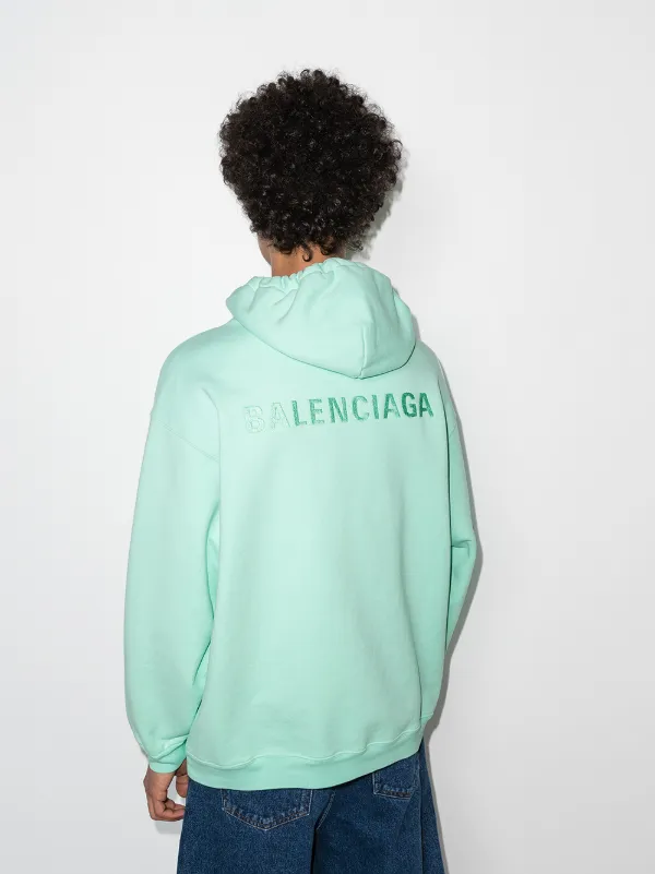 embroidered logo hoodie