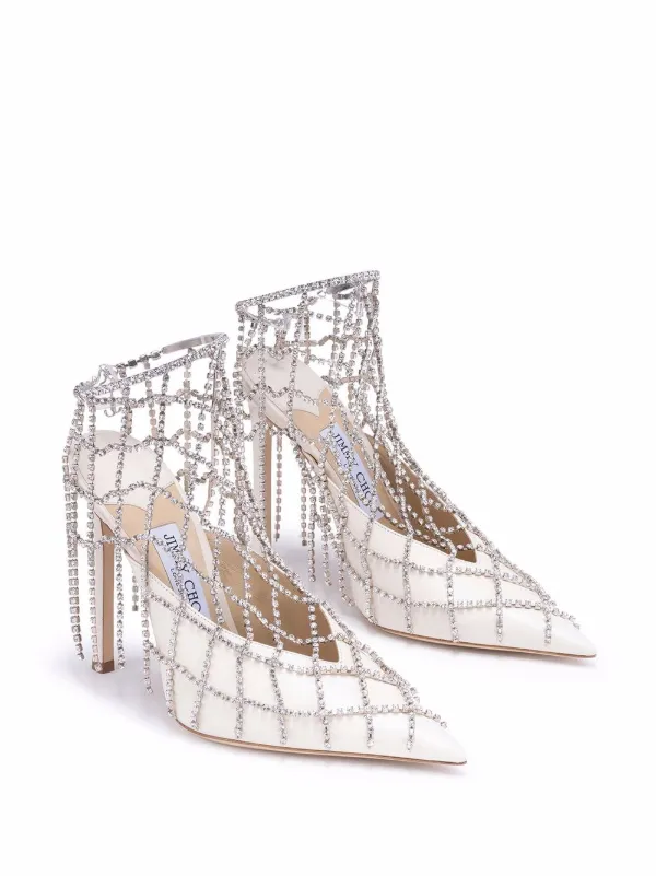 Shop Jimmy Choo Scotty 100mm crystal 