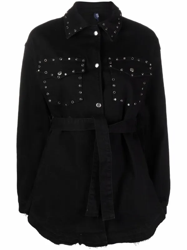 black studded denim jacket