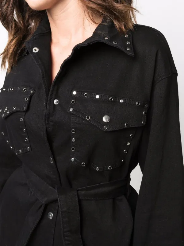 black studded denim jacket