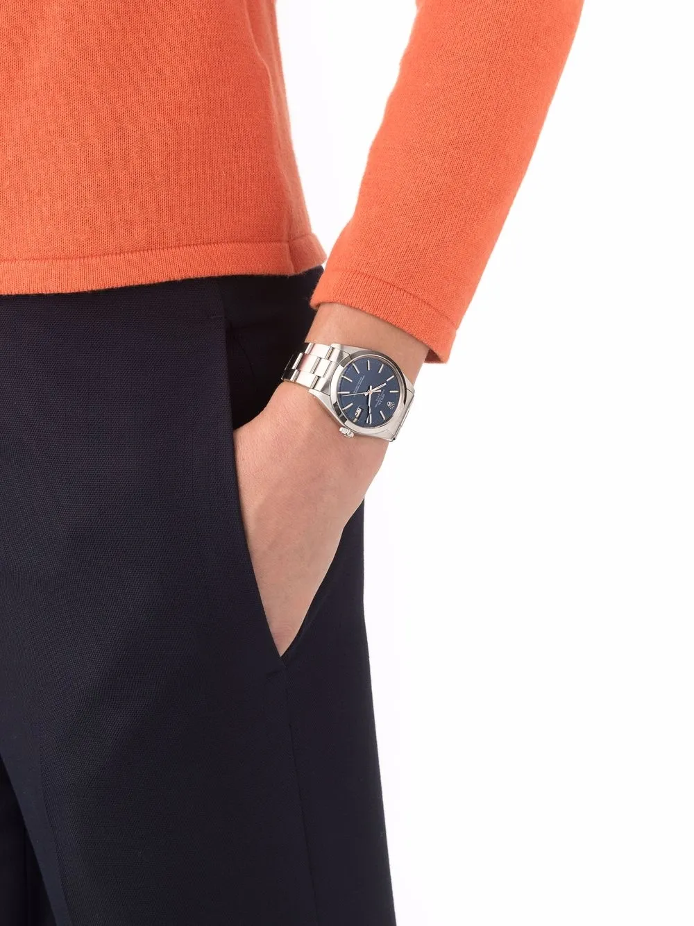 фото Rolex наручные часы oyster perpetual date pre-owned 34 мм