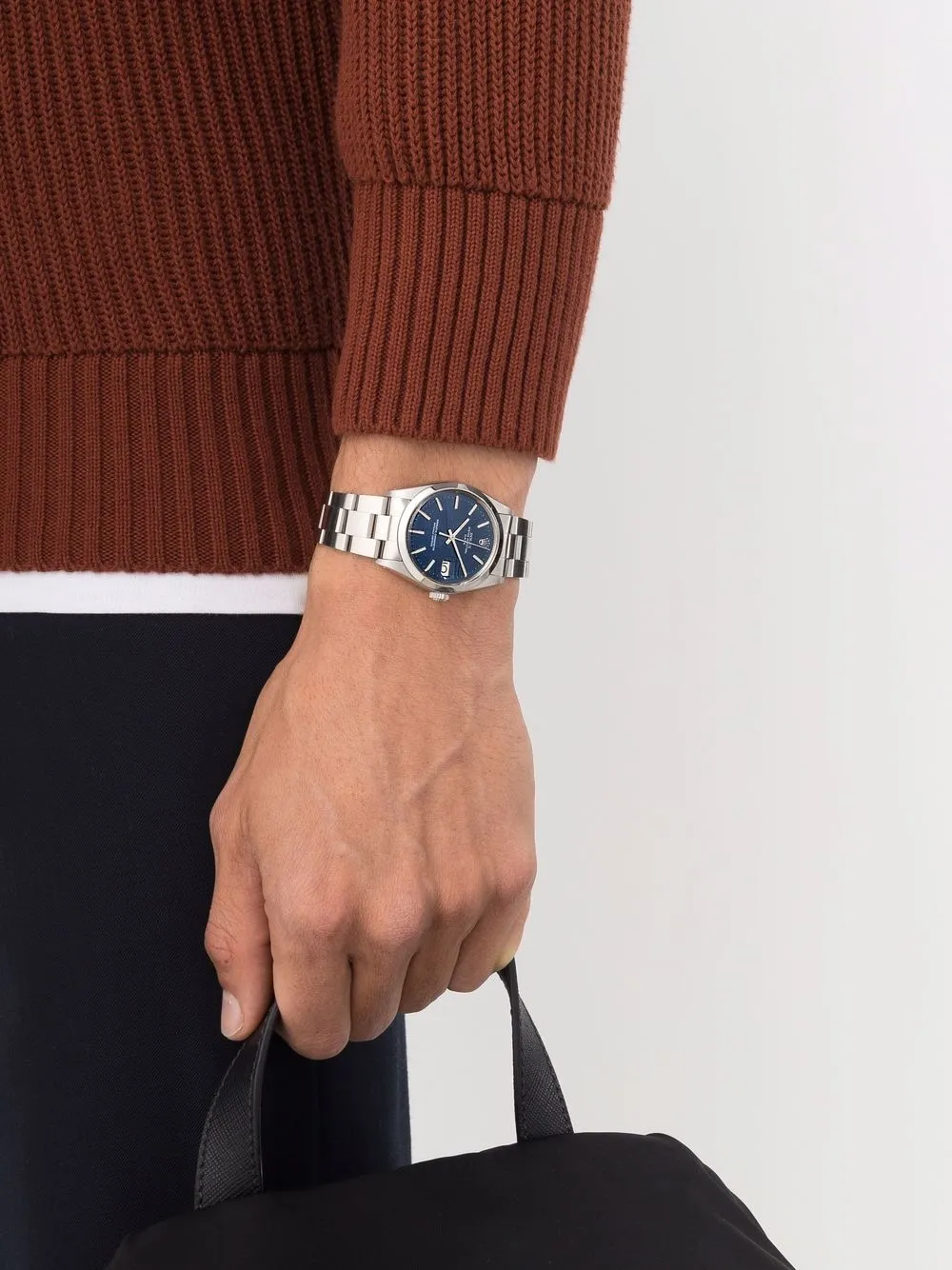 фото Rolex наручные часы oyster perpetual date pre-owned 34 мм