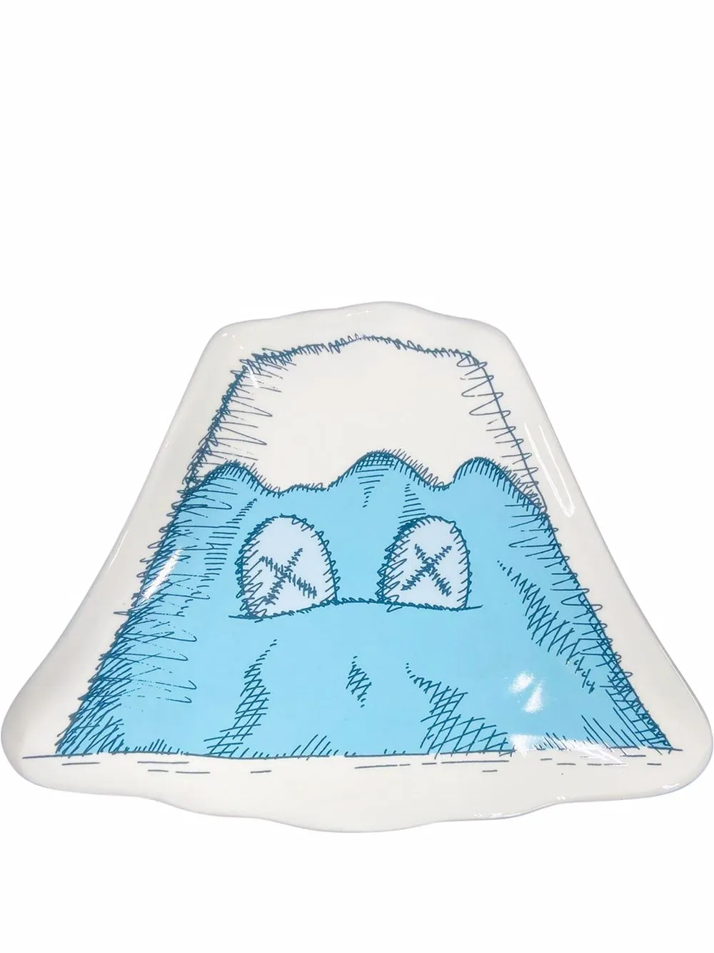 KAWS Holiday - Japan Mount Fuji plate set - ブルー KAWS Holiday - Japan Mount Fuji plate set - ブルー