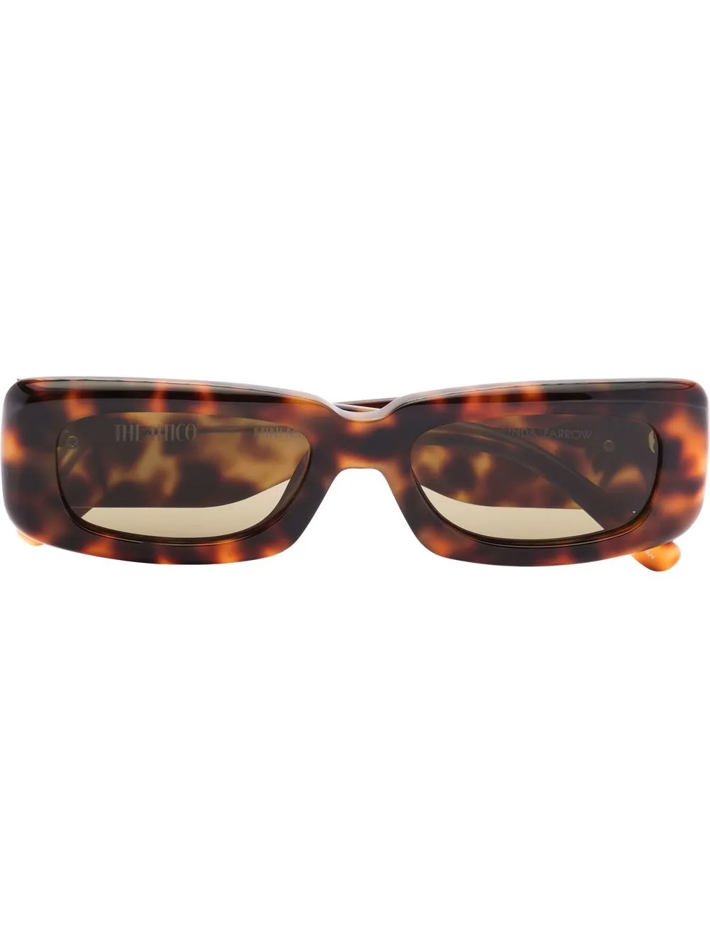 

Linda Farrow x Attico rectangular-frame sunglasses - Brown