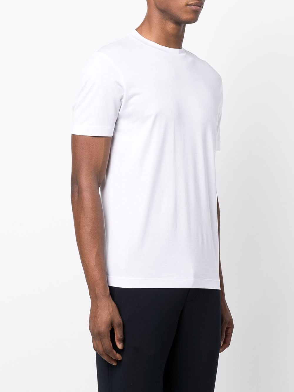 Shop Emporio Armani Logo-patch Short-sleeve T-shirt In Weiss