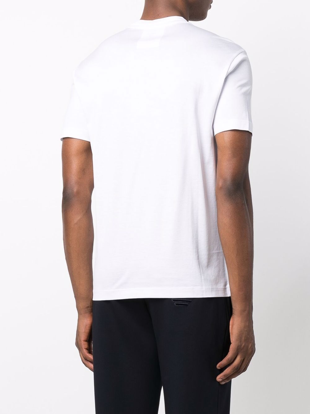 Shop Emporio Armani Logo-patch Short-sleeve T-shirt In Weiss