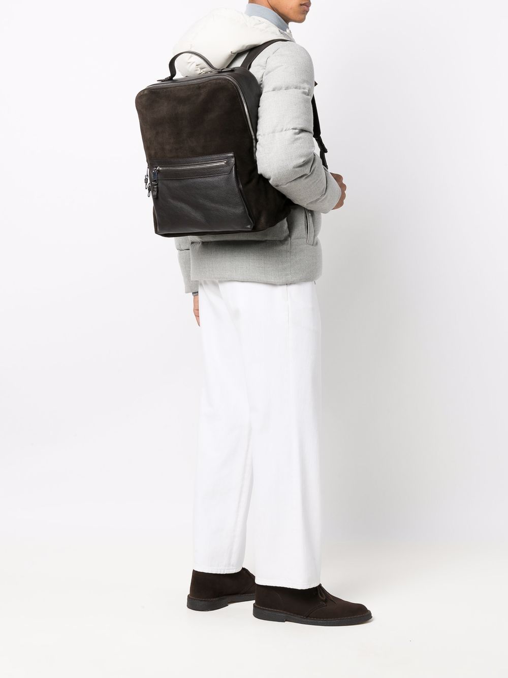 фото Eleventy zip-pocket leather backpack