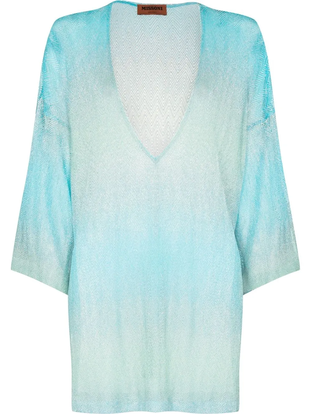 

Missoni caftán con escote en V - Azul