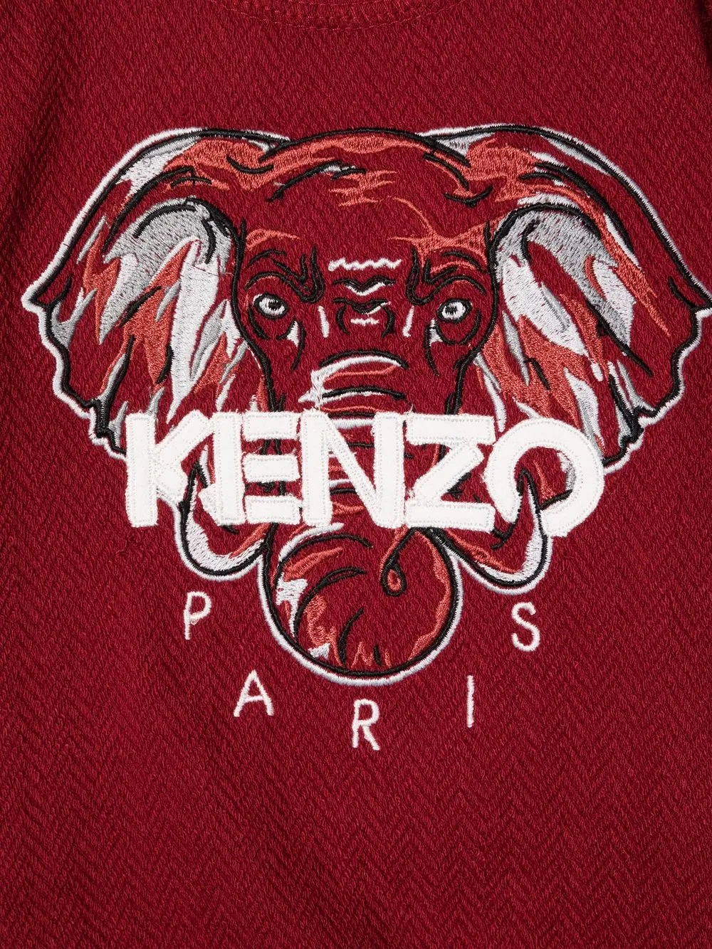 фото Kenzo kids толстовка из смесового хлопка с вышивкой