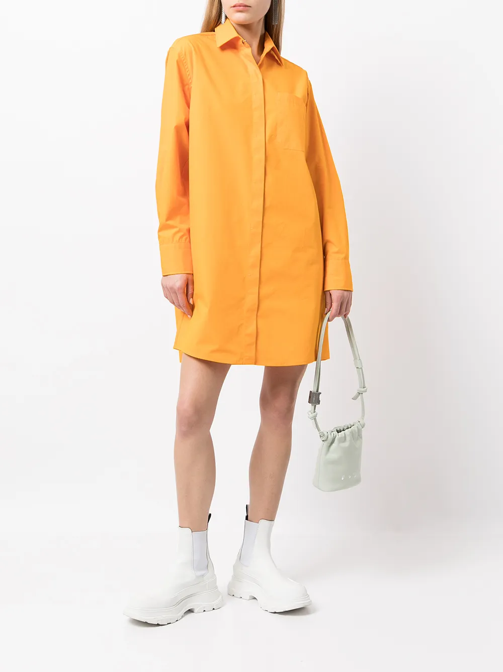 Off-White long-sleeve Shirtdress - Farfetch