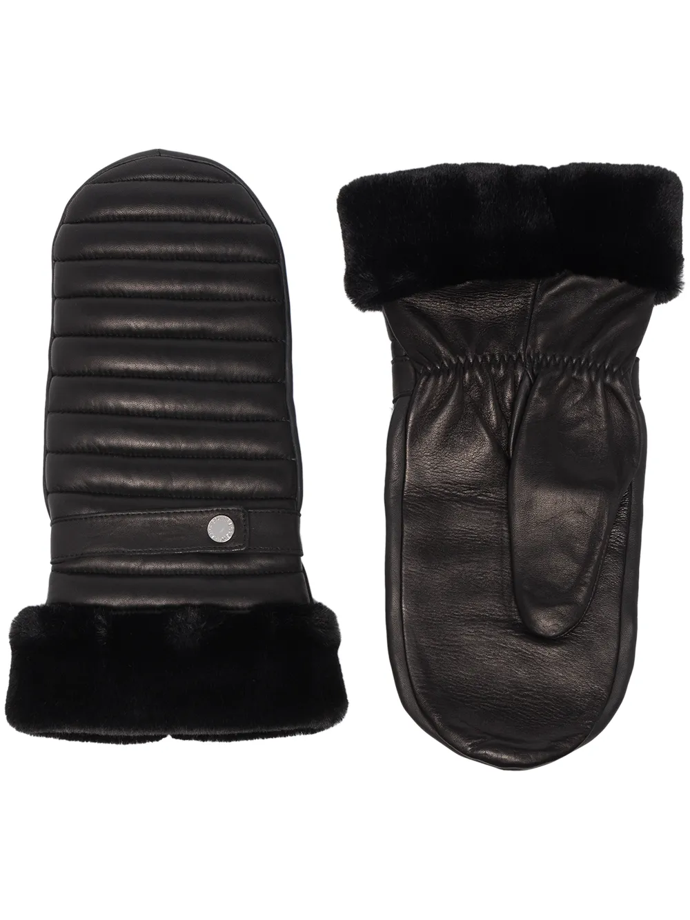 

Agnelle padded faux-fur mittens - Black