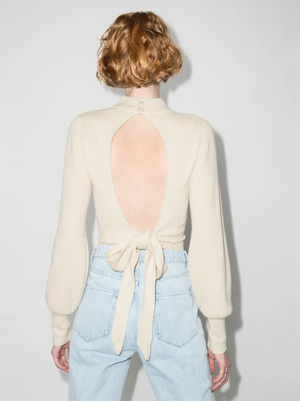 scoop back jumper