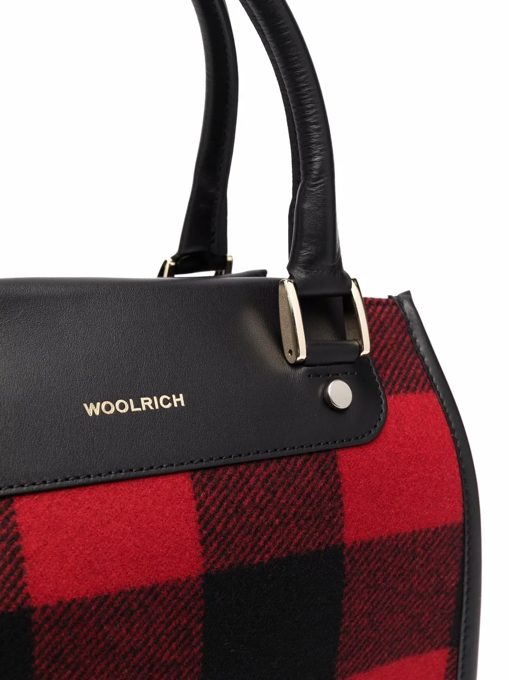 фото Woolrich клетчатая сумка-тоут