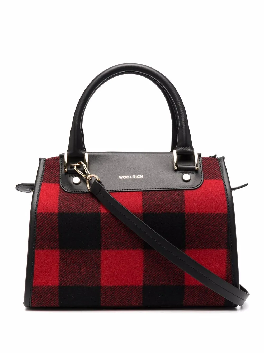 

Woolrich tote con estampado de cuadros - Rojo