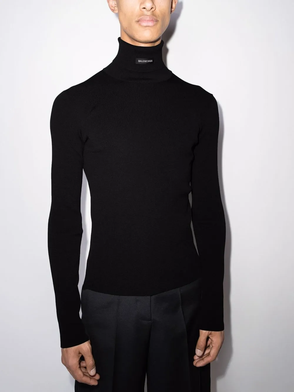 Balenciaga Coltrui met logo - Zwart