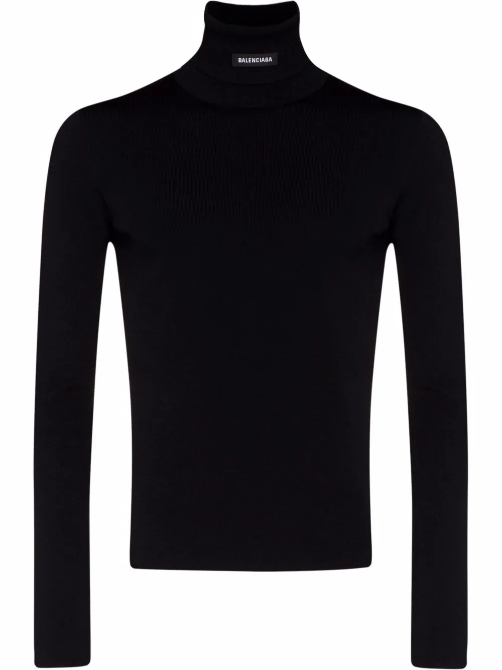 Balenciaga Rollkragenpullover mit Logo | Schwarz | Image 1