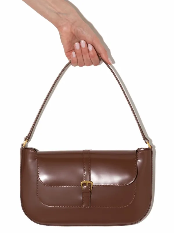 BY FAR Miranda Leather Shoulder Bag | Brown | FARFETCH VN