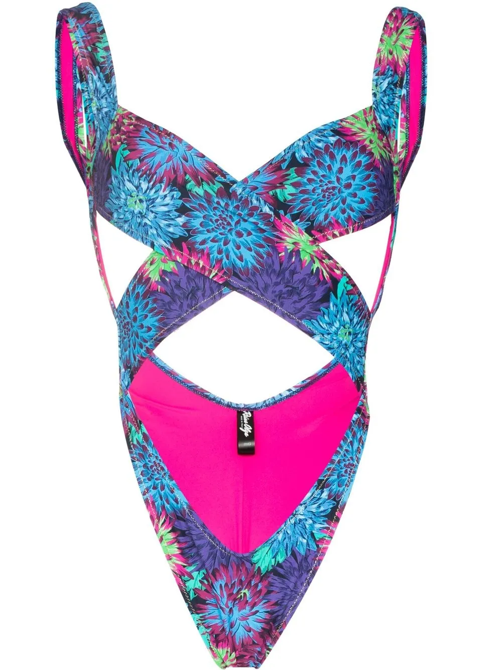 

Reina Olga floral-print swimsuit - Blue