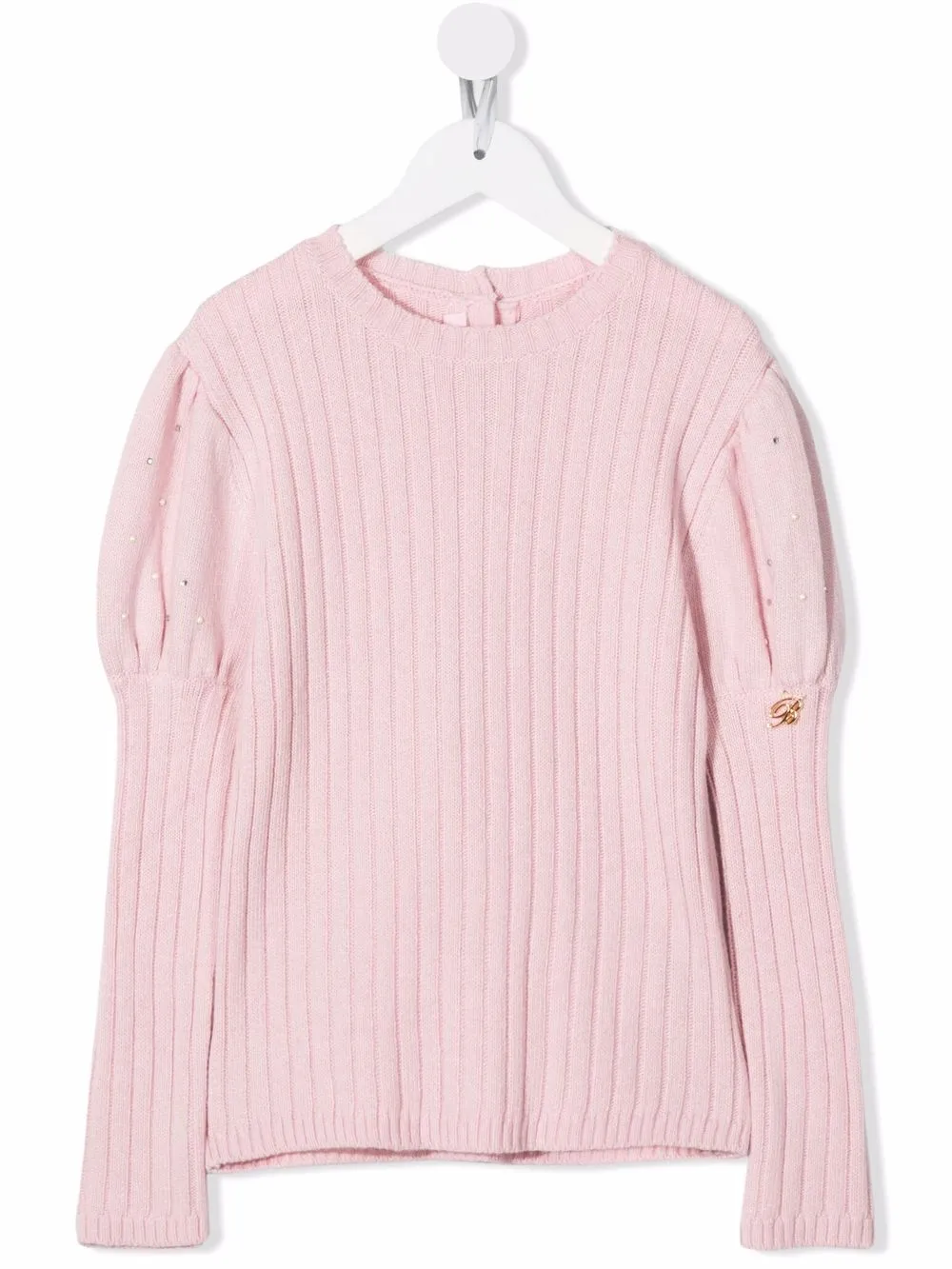Miss Blumarine приталенный джемпер в рубчик