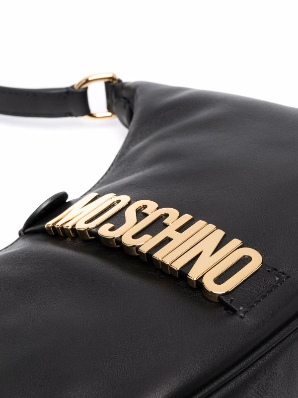 Moschino Logo Plaque Shoulder Bag - Farfetch