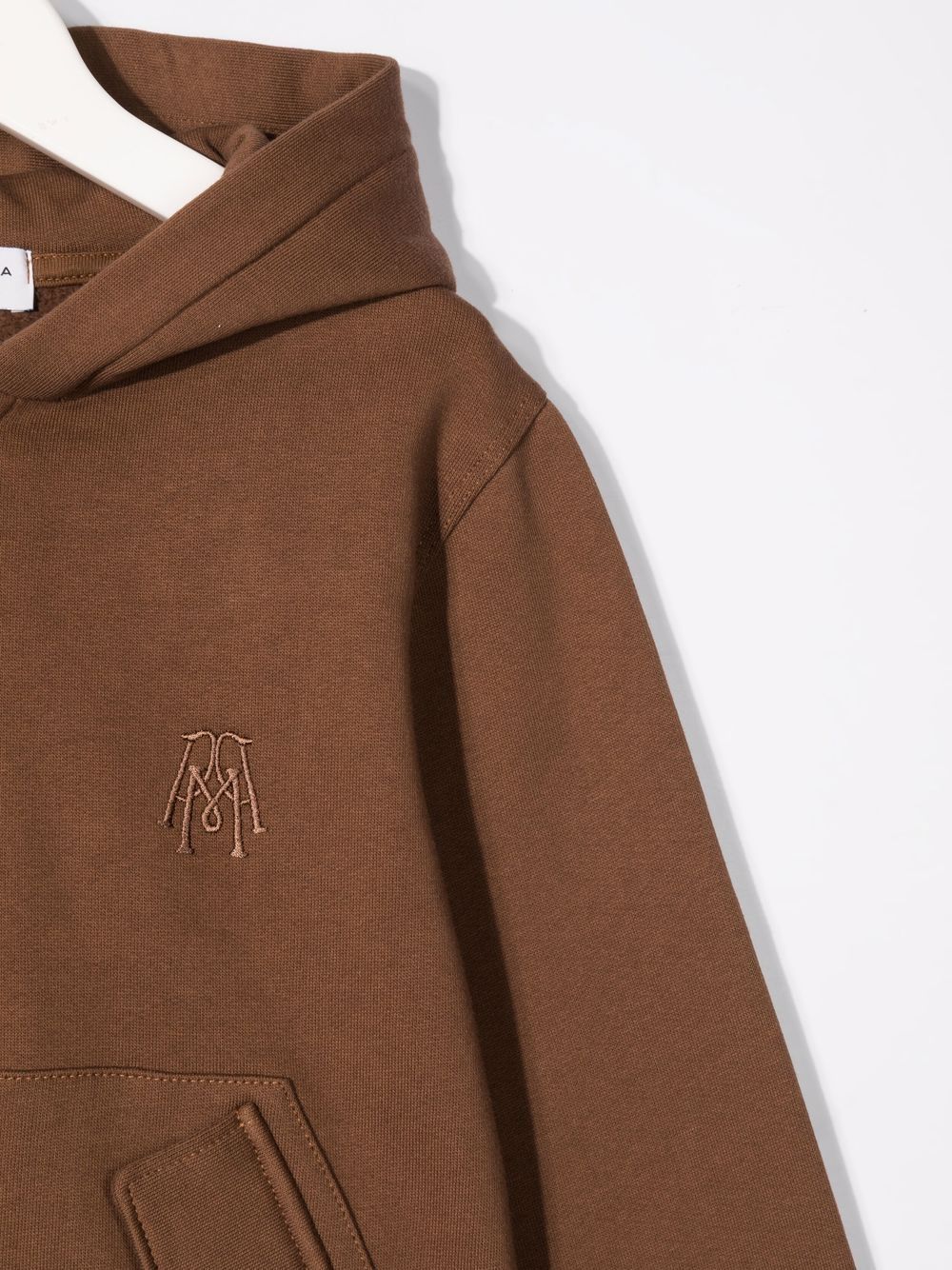 Shop Paolo Pecora Logo Zipped Hoodie In Brown