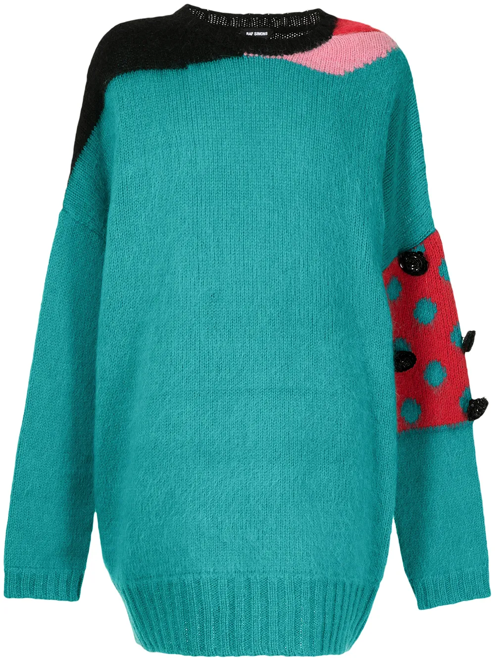 raf simons green sweater