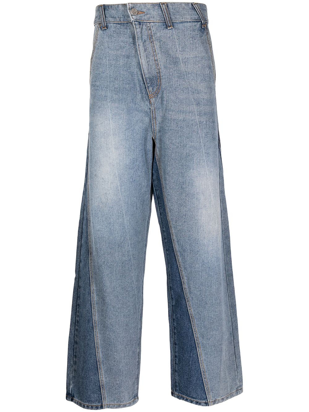 

Ader Error jeans anchos con paneles - Azul