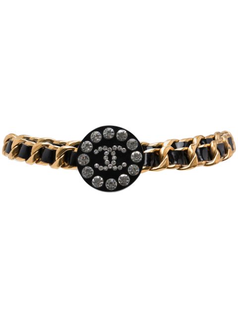 CHANEL 1980-1990s CC rhinestone-embellished belt Women