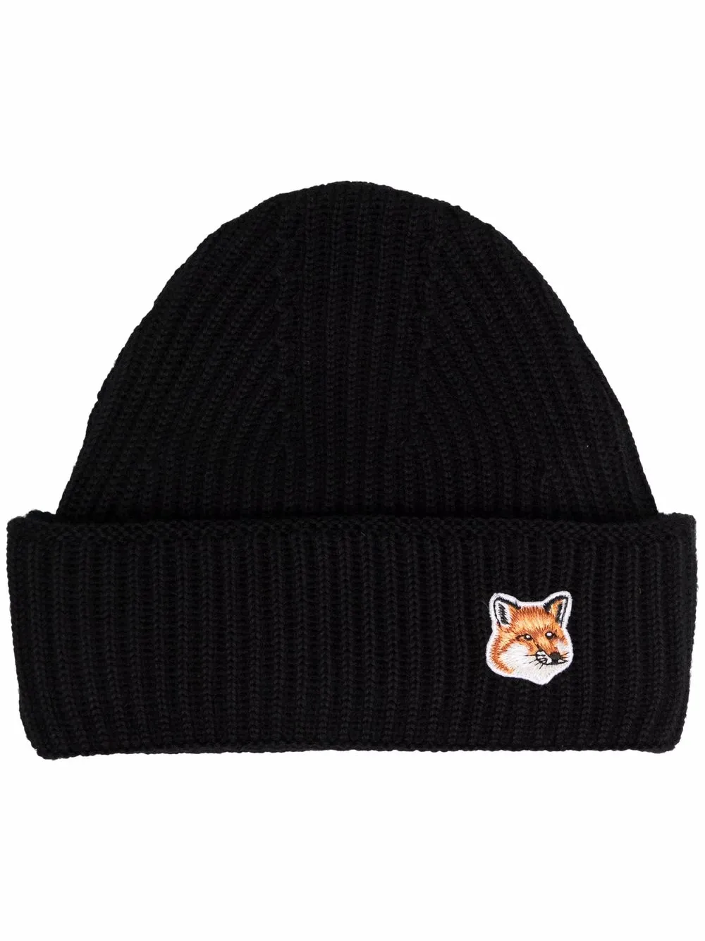 

Maison Kitsuné gorro con parche Fox - Negro