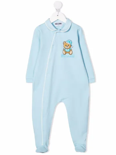 Pigiama con stampa Teddy Bear Farfetch Abbigliamento Abbigliamento per la notte Pigiami Blu 
