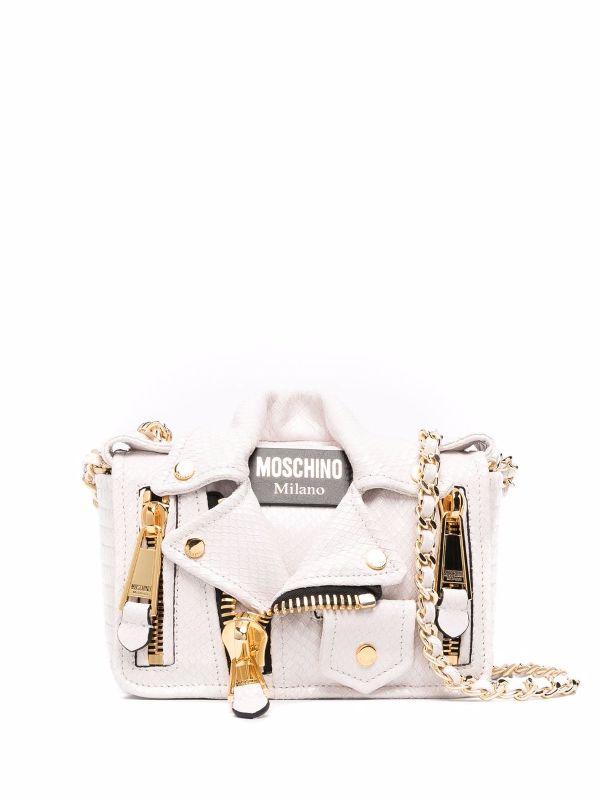 biker jacket bag moschino